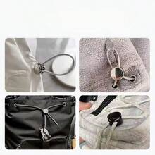 5件/10件可调节金属弹簧按扣 - 圆形绳扣，适用于夹克/连帽衫/裤子 - 彩色 - 查看 4