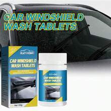 rayhong 4-Season Windshield Cleaning Tablets - Concentrated Degreasing Agent, Effectively Removes Oil Film And Keeps Glass Clean And Spotless | Fast-Dissolving Glass Cleaner Additive, Anti-Freeze (-30°C), Suitable For All Vehicle Models | Ideal Gift For Fathers, Christmas, And Auto Detailing Professionals - Blue - View 3