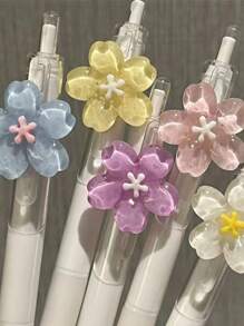 10pcs/Set Random 10pcs Creative Cute Cartoon 0.5mm Erasable Gel Pens, Thermal Erasable Pens For Students,For School Supplies,Back To School