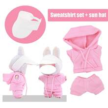 Kapuzenpullover + Visormütze Set, passend für 17CM/BUBU süße Kleidung, Modeaccessoires, Merchandise (ohne Plüschpuppe)