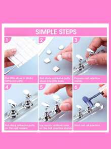 80件套粉色系列美甲工具套装，包含48格可重复使用的美甲泥、10个美甲支架+2个透明底座、15支美甲笔+5支点钻笔，可用于展示和练习美甲贴纸，磁性假指甲支架方便专业美甲练习，套装内含美甲胶水和假指甲，适合DIY新手和家庭美甲沙龙使用，是送给女性的绝佳圣诞礼物。