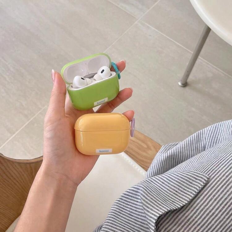 Minimalist Solid Color + Ring Earphone Case Compatible With Apple Pro2/Pro/4/3/2, Fashion Women/Men Earphone Case - Multicolor - View 8