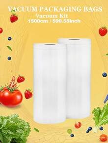 1 Roll Of 15 Meters Length Vacuum Packaging Bags, Reusable, Ideal For Sous Vide, Meal Prep, Low -Temperature Cooking & Beef Storage, Keeps Food Fresh, Household Kitchenware - White - View 13