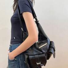 Women Shoulder Bags - 黑色直式款 - 查看 6