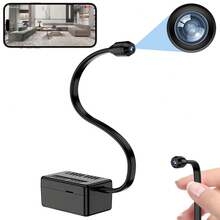 Hidden Camera 1080P HD Video WiFi Mini Camera Campaign Monitoring 2000 MAh Battery Family Security 115°Wide Angle SD Card - Black - View 2