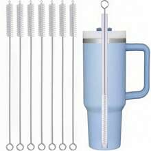 10 piezas/5 piezas Cepillo de limpieza para pajitas de vaso, Limpiador de pajitas reutilizable que se ajusta a tumblers de 40/30/20 onzas, Limpiador de tubo de 10 mm de diámetro adecuado para botellas de agua y pajitas. Para exteriores, camping y artículos esenciales para vacaciones.