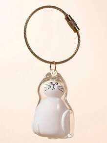 Customized Pet Pendant, Small Dog & Cat Hair Storage Capsule Transparent Keychain, Memorabilia Back To School Gifts Ornamental,Engraved Stylish,Fashion,Colorful,Vintage,Cute,Contracted,Cuties Custom,Unique,Customized,Personalized Pet For Anniversaries,For Birthdays