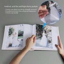 Photo Album 4x6 Holds 60 Photos With Memo Vertical Slip-In Pockets Photo Book Linen Cover Picture Photo Albums With Writing Space For Wedding Baby Mother's Day Blue