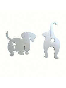 2pcs Funny Dog Gag Sealing Clips - Reusable Multi-Purpose Bag Clamps For Food Storage, Moisture-Proof Dust-Proof, Kitchen Organizer Accessories