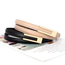 1 pieza Cinturón delgado de mujer de varios colores, nueva moda, cinturón versátil de unicolor simple para la cintura, decorativo casual para jeans, otoño, Halloween