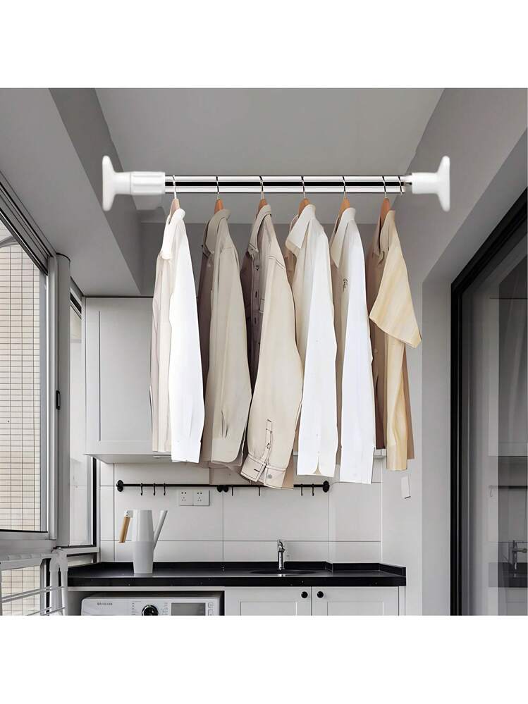 Staffe Per Aste Per Tende Da Soffitto, 32 Mm, Colore Nero