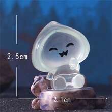 6 Stücke Halloween Puppe & Geist leuchtende Mikrolandschaft Tischdekoration, Auto Innenraum Accessoires