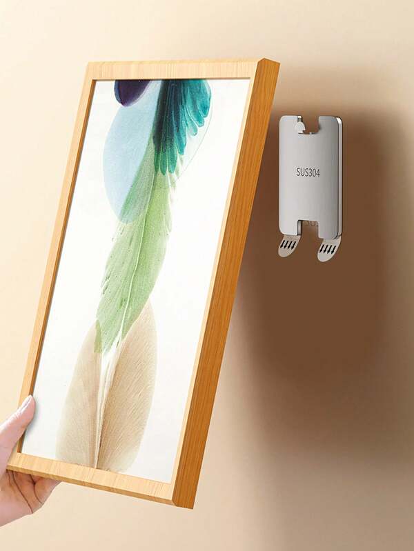 1pc,Photo Album Hook, Invisible Hook Without Drilling, Invisible Wall Decoration Hook, Multi-Functional Hook, Wedding Photo Wall Decoration Frame, Home Organizing Supplies | Moderok | Safe Hook - Easy Installation | Removable