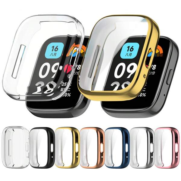 1 pieza Funda protectora de TPU suave compatible con Xiaomi Redmi Watch 5/Redmi Watch 4/Redmi Watch 5 Active/Redmi Watch 5 Lite/Redmi Watch 3/Redmi Watch 3 Lite/Funda de reloj TPU suave/ligera/resistente a golpes, adecuada para que todos la usen, solo con una carcasa protectora Electrochapado