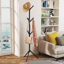 Modern Entryway Coat Rack - Sleek Floor Standing Garment Hanger For Jackets, Bags & Accessories