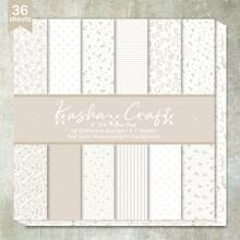 36 张 6 英寸奶茶花卉图案剪贴簿纸，适用于子弹日记、拼贴画、卡片、剪贴簿和工艺品、学校用品、返校 - 米色 - 查看 1