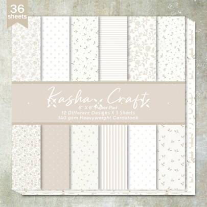 36 ark 6 tums mjölkte blommönster scrapbookingpapper, lämpligt för bullet journals, collage, kort, scrapbooks och hantverk, för skolmaterial, tillbaka till skolan