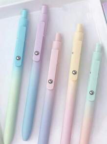 3支装 Startraveler 凝胶笔套装，极光点缀设计，按动式速干黑色墨水笔，0.7mm 细笔尖，优质可爱走珠笔，书写流畅，柔和粉彩色调，握感舒适，适合学校和办公室使用，返校必备