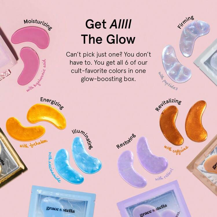 Grace & Stella Under Eye Mask Variety Pack - 18 Pairs Of Under Eye Patches For Dark Circles - - Trắng (6 đôi) - Xem 11