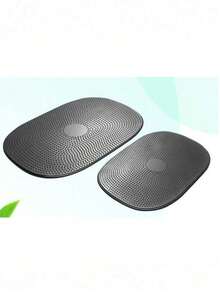 Car Dashboard Black Silicone Anti-Slip Mat, High Temperature Resistant Storage Mat, Waterproof And Anti-Slip Mat, Creative Car Ornaments, Fixed And Non-Slip, Washable And Reusable, Suitable For Mobile Phones, Keys, Glass, Mirrors, Metal Anti-Slip Sticky Pads, Auto Accessories