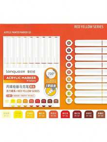 Languo 9支装丙烯颜料马克笔套装,720色可混色软头,适用于绘画、DIY手工、学校美术用品、绘画课程、返校季 - 彩色 - 查看 21