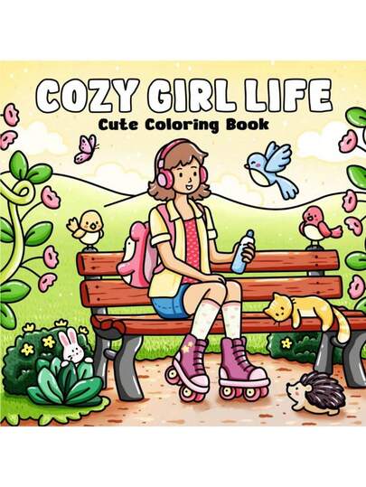 1 cuốn sách tô màu COZY GIRL LIFE: dành cho người lớn và thanh thiếu niên, thiết kế siêu dễ thương về không gian ấm cúng, Hygge để thư giãn. Giải phóng cảm xúc và giảm lo âu | Món quà lý tưởng cho các ngày lễ và những dịp đặc biệt Quà tặng Coco cho đồ chơi cho bé gái và bé trai Đồ chơi trẻ em tuổi teen Sách tô màu Wyo (Mặc định không có bút dạ)