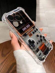 Technology-Inspired Game Console Design Shockproof Phone Case Compatible With Apple 17 Pro Max, 17, 16 Pro Max, 15, 14 PLUS, 13, 12, 11, 12 Pro, 13 Pro Max, 14 Plus, 15 Pro, XR, 7P. Minimalist High-End Transparent Phone Case With Four-Corner Air Cushion Anti-Fall, Full Body Protection Anti-Shock Anti-Drop TPU - Multicolor - View 4