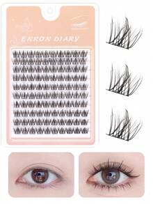Individual Eyelash Extensions, D-Curl Eyelash Extension, DIY Eyelash Cluster, Fluffy Eyelash Cluster False Eyelashes, 3D Effect, Natural Individual Eyelash Kit, At-Home Eyelash Extension Lash Clusters,Eye Lash Clusters,Individual Eyelashes,Lashes,Fake Lashes