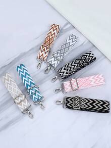 几何织带肩带，可拆卸可调节宽度，金色五金配件，适用于相机包、斜挎包、手提包、旅行包、腰包、手机壳等。可作为替换肩带使用——是送给妈妈、朋友、姐妹的理想礼物，适合周年纪念日、生日、感恩节、圣诞节等场合，可手洗。 - 彩色 - 查看 2