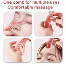 Ergonomic Y-Shaped Resin Massage Tool - 5-Point Relief For Face/Eyes/Nose/Ears/Hands, Portable Gua Sha Shaping Stick, Suitable For SPA, Travel And Office Self-Care, Mother's Day Gift Set, Christmas Gift, Pink Travel Massager, Christmas Stocking Stuffer, Gift For Men - Multicolor - View 3