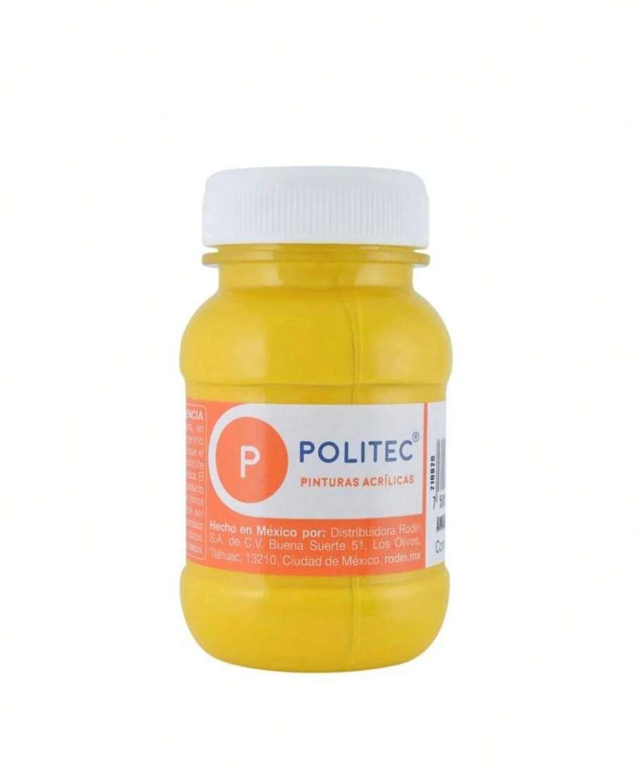 Pintura acrilica POLITEC 100ML - Amarillo - Ver 1