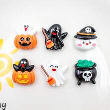 Set de 5 imanes de refrigerador para decoración de cocina de la serie de Halloween con calabaza y calavera