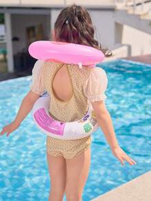 儿童学游泳背心快乐游泳加厚双气囊游泳衣自学宝游泳辅助用品