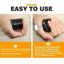 1/2 件模拟放屁声音的喇叭玩具，挤压恶作剧道具，合成橡胶，红色和黑色，派对恶作剧工具 - 彩色 - 查看 10