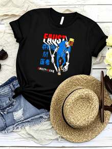 180g Pure Cotton  Gear Strive Faust Men's T Shirt Dr. Baldhead Characters Arc Video Game Versatile Graphic Top For Everyday Wear Homme Print Round Neck Short Sleeve Designer Clothes Stretched Comfortable Breathable Slightly Unisex Soft For Women Casual Stylish Fashion Streetwear Summer.