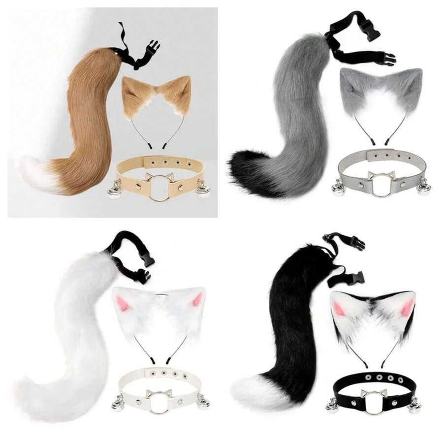Plush Rabbit Ear Hairband HONMEET Plush Bunny Ears Hairband Soft Fleece Fabric Oreille De Lapin Costume