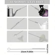 10 piezas/5 piezas Cepillo de limpieza para pajitas de vaso, Limpiador de pajitas reutilizable que se ajusta a tumblers de 40/30/20 onzas, Limpiador de tubo de 10 mm de diámetro adecuado para botellas de agua y pajitas. Para exteriores, camping y artículos esenciales para vacaciones.