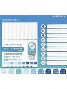 Languo 9支装丙烯颜料马克笔套装,720色可混色软头,适用于绘画、DIY手工、学校美术用品、绘画课程、返校季 - 彩色 - 查看 18