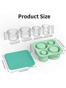 4pcs Reusable Silicone Ice Cube Tray Mold, Fits 20oz, 30oz, 40oz Insulated Tumblers, Compatible With Stanley