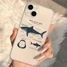 Transparent Shell Transparent Shark Encyclopedia PU Anti-Fall Full Cover Case For Apple IPhone6/7/8/X/Xs/Xr/Xs Max/11/12/13/14/15/16Pro Max,Suitable For IPhone 17 Air - 無色 - 查看 2