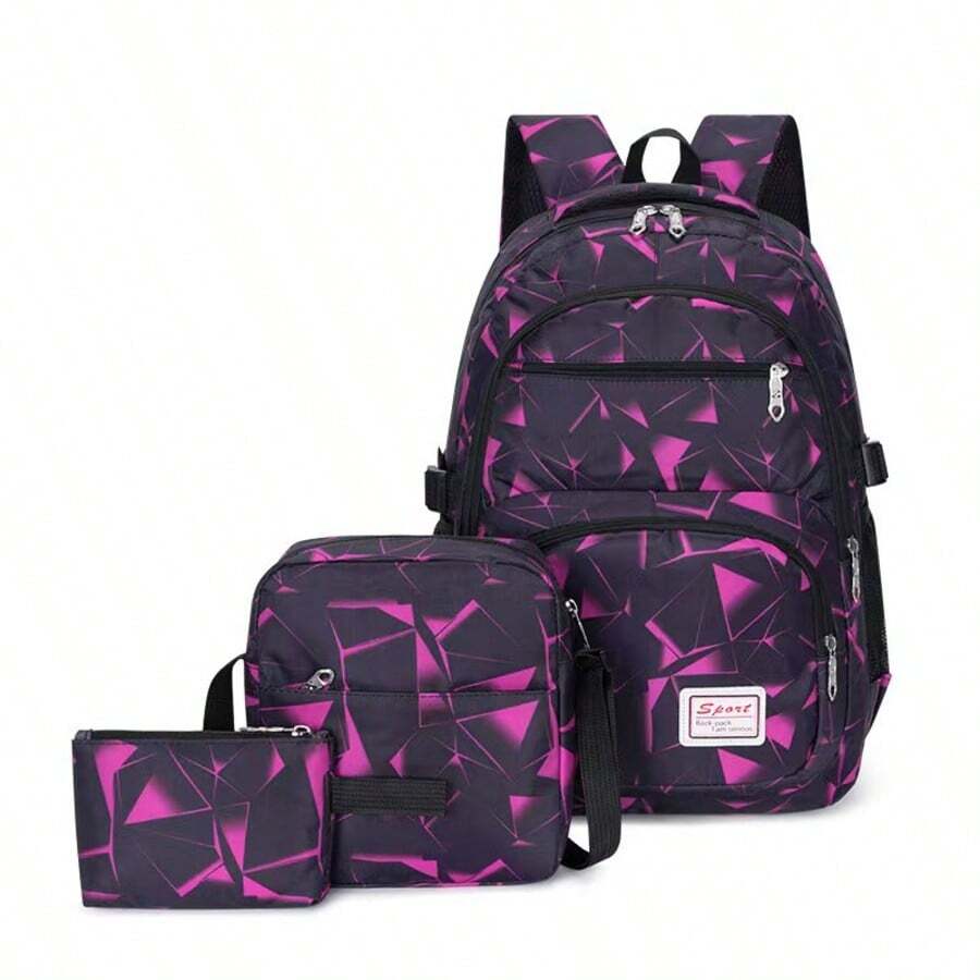 Fashionable Backpack With Large Capacity, Minimalist Design, Casual For School, Travel, Commute, Lightweight & Breathable - Multicolor - View 1