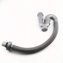 1 pezzo Tubo di scarico a forma di S per lavandino, Tubo di scarico per lavabo da 1,25 pollici, Tubo di scarico flessibile per lavandino anti-odore