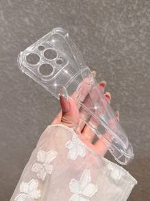 Premium Rhinestone Glitter Transparent Card Holder Phone Case Compatible With IPhone 17 Pro Max/17 Pro/17 Air/17/16 Pro Max/16/16 Pro/16 Plus/15/15 Pro Max/15 Pro/15 Plus/11/12/13/14 Pro Max/11 Pro/11 Pro Max/12 Pro/12 Pro Max/13 Pro/13 Pro Max/7 Plus/14 Pro/14 Pro Max/14 Plus Soft - Transparent-glitter Card Holder - View 7