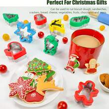 Christmas Cookie Cutters 8 PCS(Medium),Sandwich Cutter And Sealer,Cookie Cutters Christmas Shapes Christmas Christmas Decorations Christmas Pajamas Christmas Gifts Christmas Decor - Multicolor - View 4