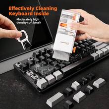 Keyboard Cleaner Laptop Cleaning Kit, All-In-One Keyboard Cleaning Kit, Laptop Cleaner Tool For MacBook IPad  Computer, Portable Electronics Brush Tool For Tablet PC Camera Lens Earbuds Monitor,9600829 - White - View 5
