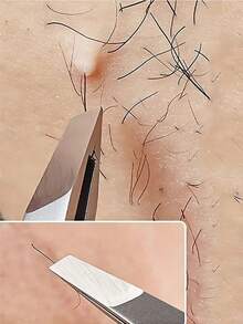 1/2 件专业不锈钢眉毛镊子，精准脱毛 - 适用于面部和内生毛发、碎屑和黑头，不含酒精，男女通用