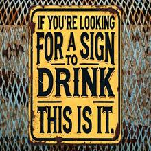 Funny Drinking Quotes Metal Sign - Retro Yellow And Black Design Bar Decoration - Heavy Aluminum Hanging Sign, Suitable Home, Pub, Office - Easy To Hang Wall Art - Housewarming ( 12x8inch ) - Decorative Signs And Plaques, Bar Decoration, Kitchen Decoration, Humorous Signs - 彩色 - 查看 7