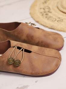 新款欧美进口软底平底乐福鞋舒适百搭一脚蹬休闲奶奶鞋/妈妈鞋