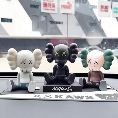 1pc KAWS Doll XX Eyes Car Ornaments Bobblehead Ornaments, Cute Cartoon Cos Bobblehead Doll Car Creative Cake Decorations Multiple Colors To Choose From Gifts For Friends