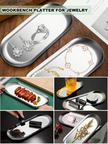 Mini Serving Dishes, Towel Plates, Snack Organizers – Perfect For Home Decor, Wedding Gifts, Party Serving, Sushi Display, Daily Storage – Ideal For Office Lunches, Picnics, Apartment Essentials, Customizable Jewelry & Decorative Tray Set For Multipurpose Use – Elegant Gold/Silver